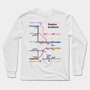 Stephen Sondheim Metro Subway Line - Vertical Long Sleeve T-Shirt